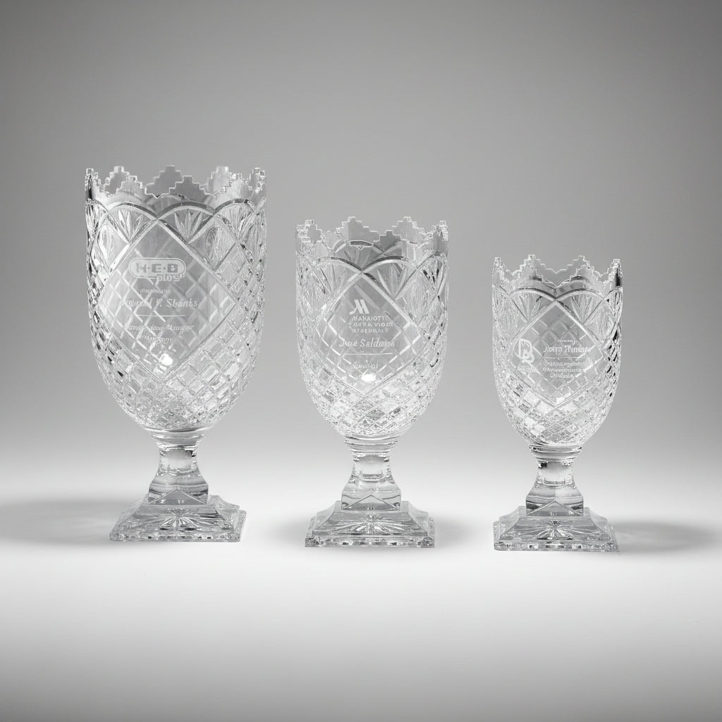 Crystal Cup with Scalloped Edge
