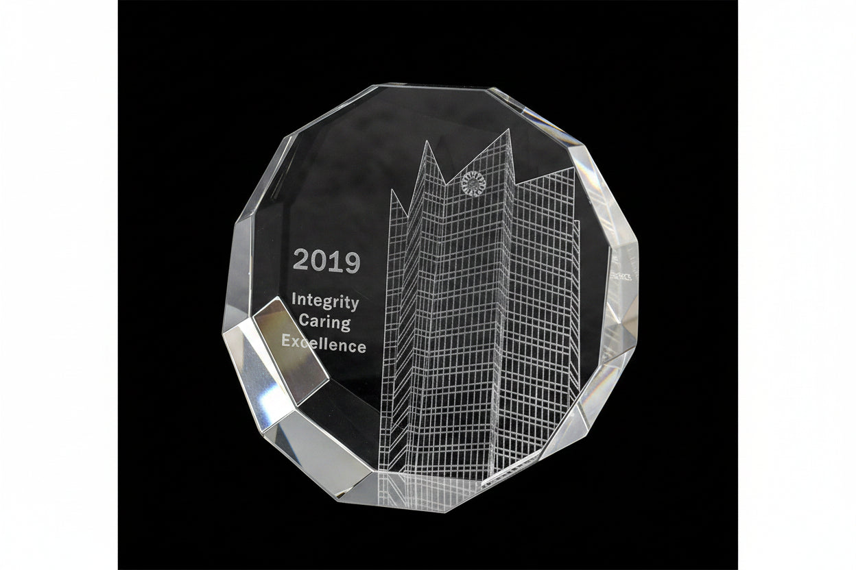 Multi-Faceted Crystal Paperweight