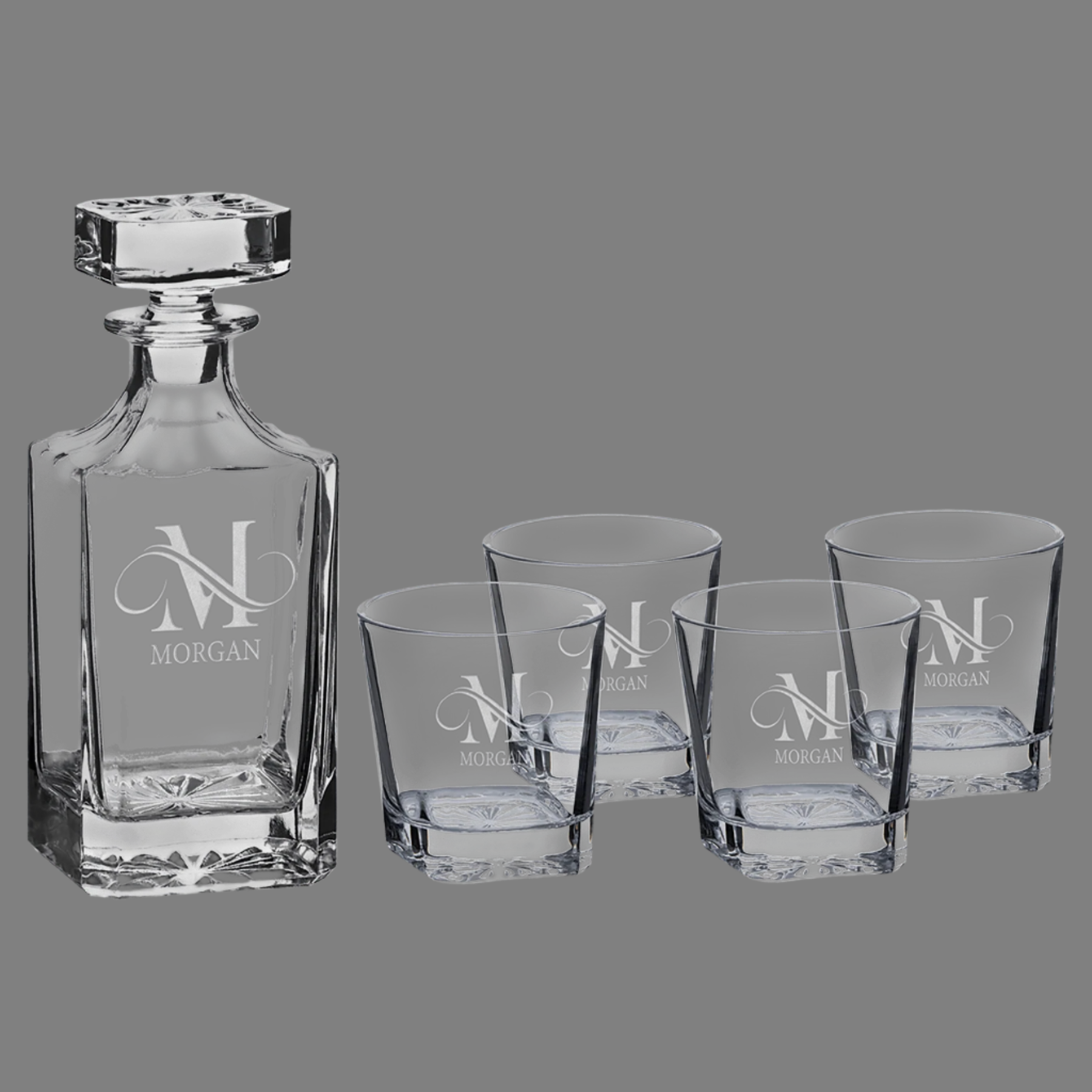 5 Piece Glass Decanter Gift Set