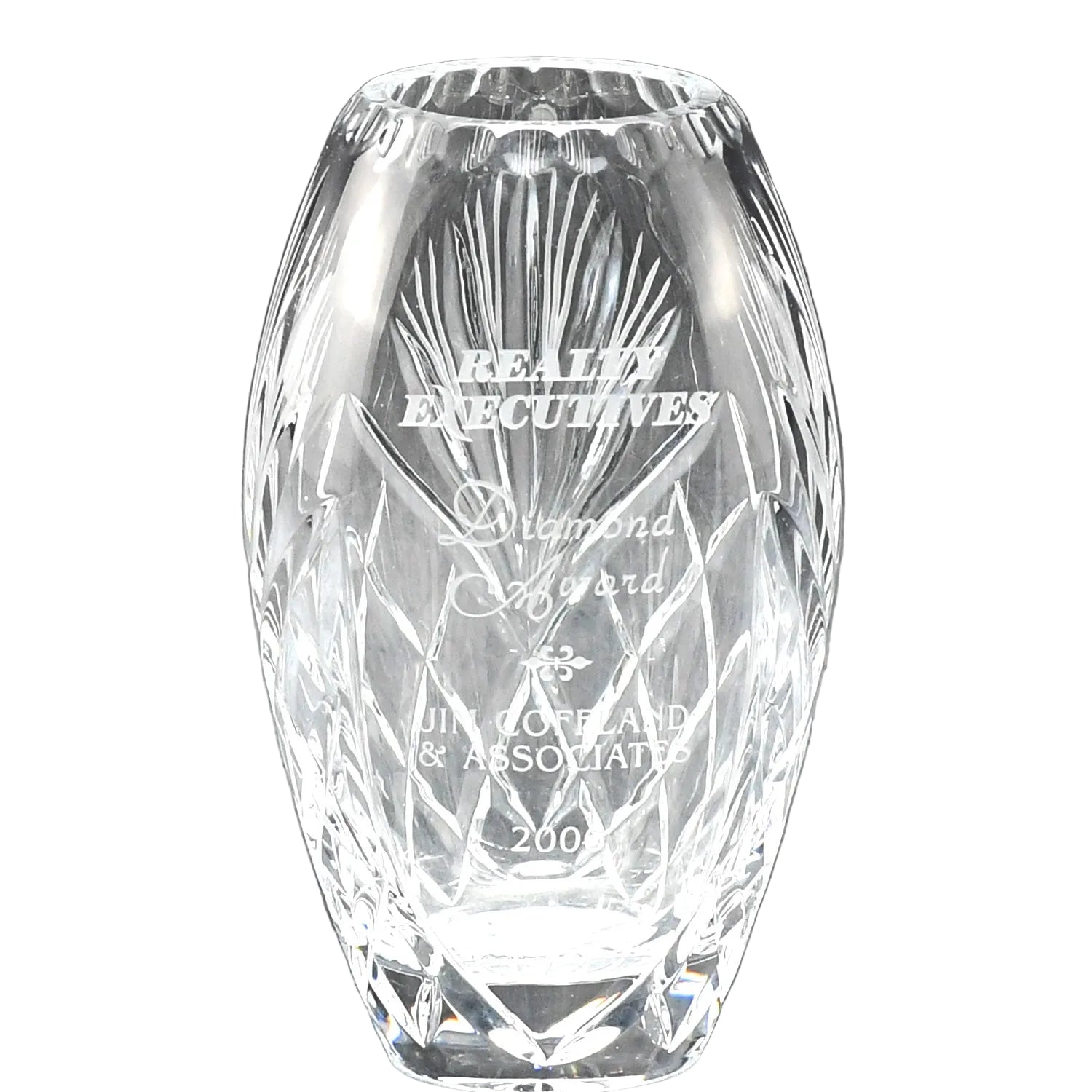 Crystal Barrel Vase