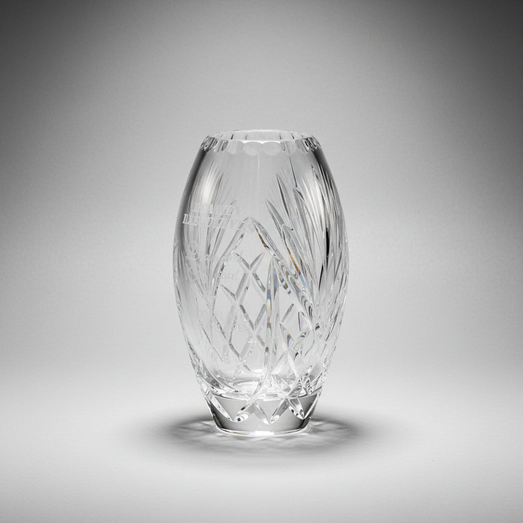 Crystal Barrel Vase