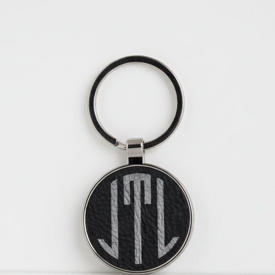 Round Leatherette Key Tag