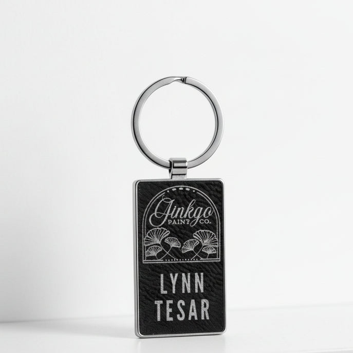 Rectangle Leatherette Key Tag