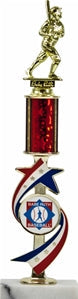 Exclusive Olympic Star Riser with Round Column & Figure Award Trophy