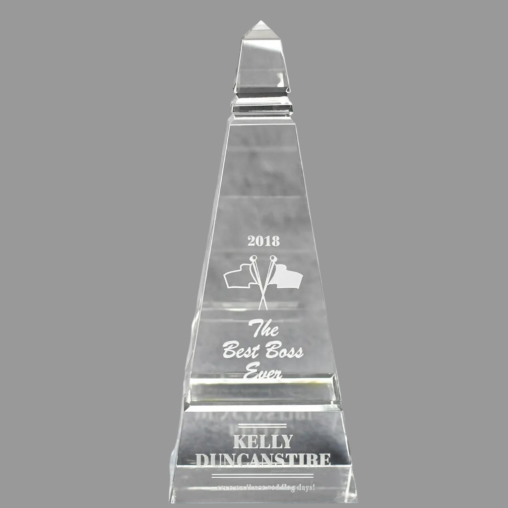 Multi-Faceted Optic Crystal Obelisk