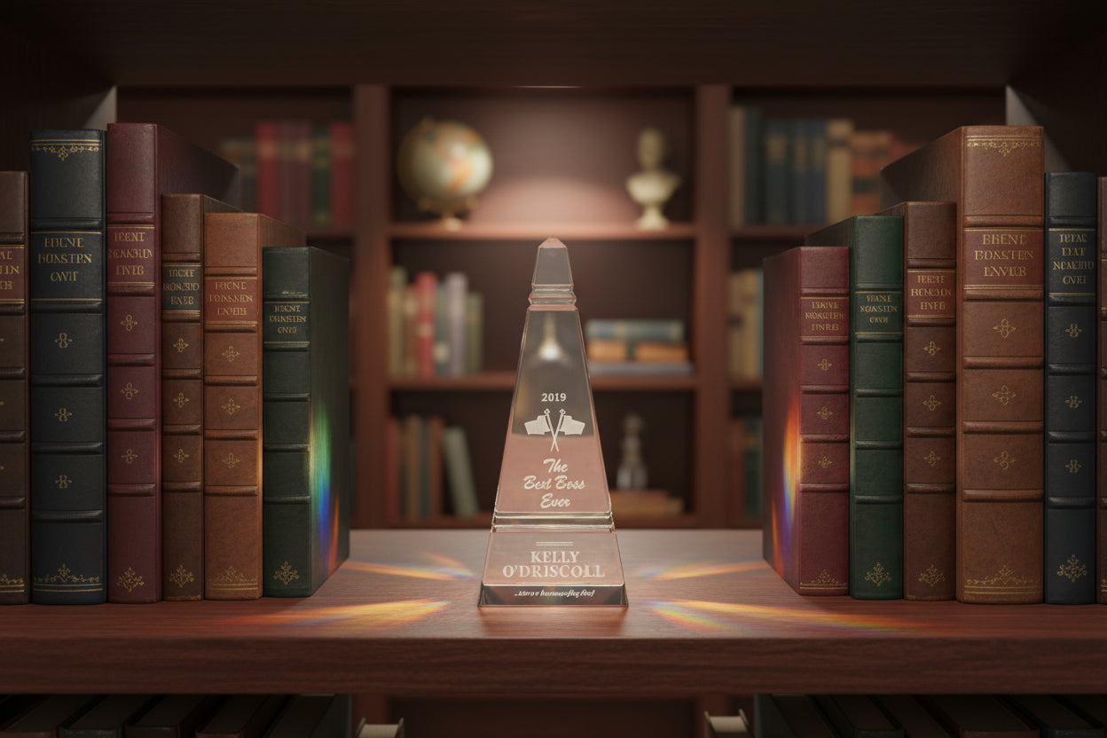Multi-Faceted Optic Crystal Obelisk