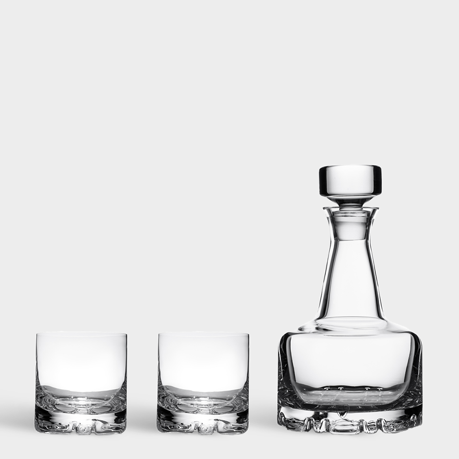 3 Piece Crystal Decanter Gift Set