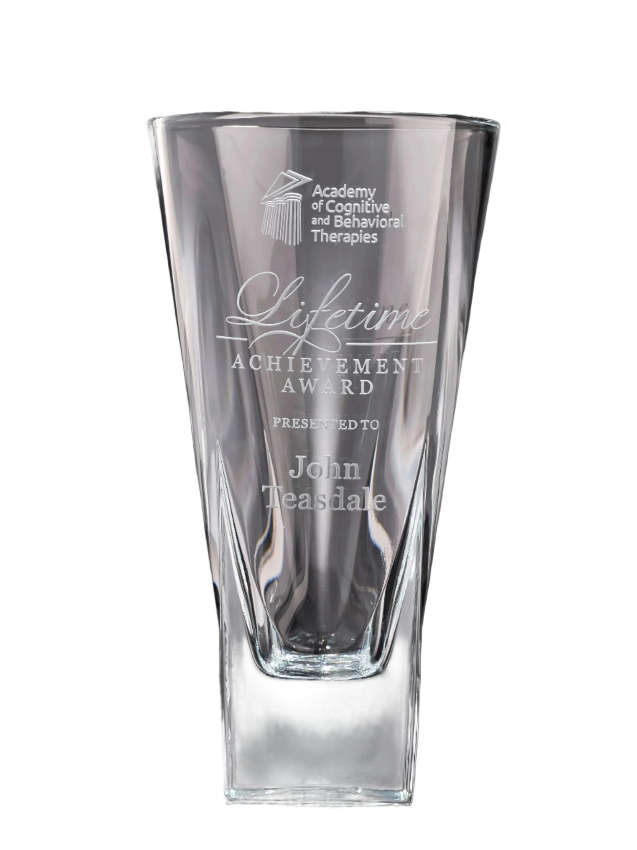 European Clear Crystal Crescendo Vase