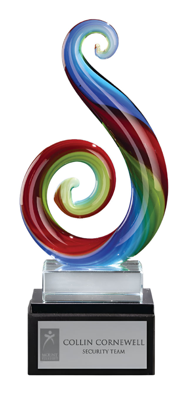 Swirled Vista Art Glass Award