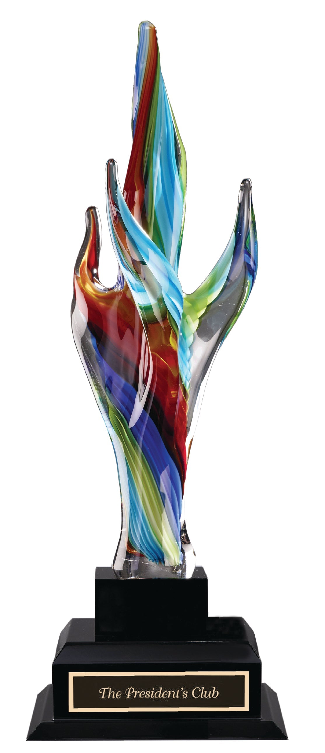 Rising Flame Multicolored Art Glass Award