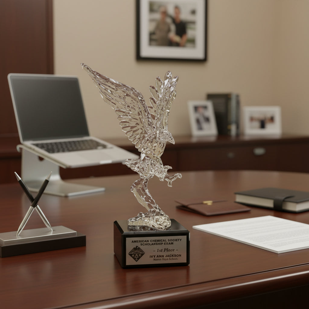 Acrylic Eagle on Marble Base