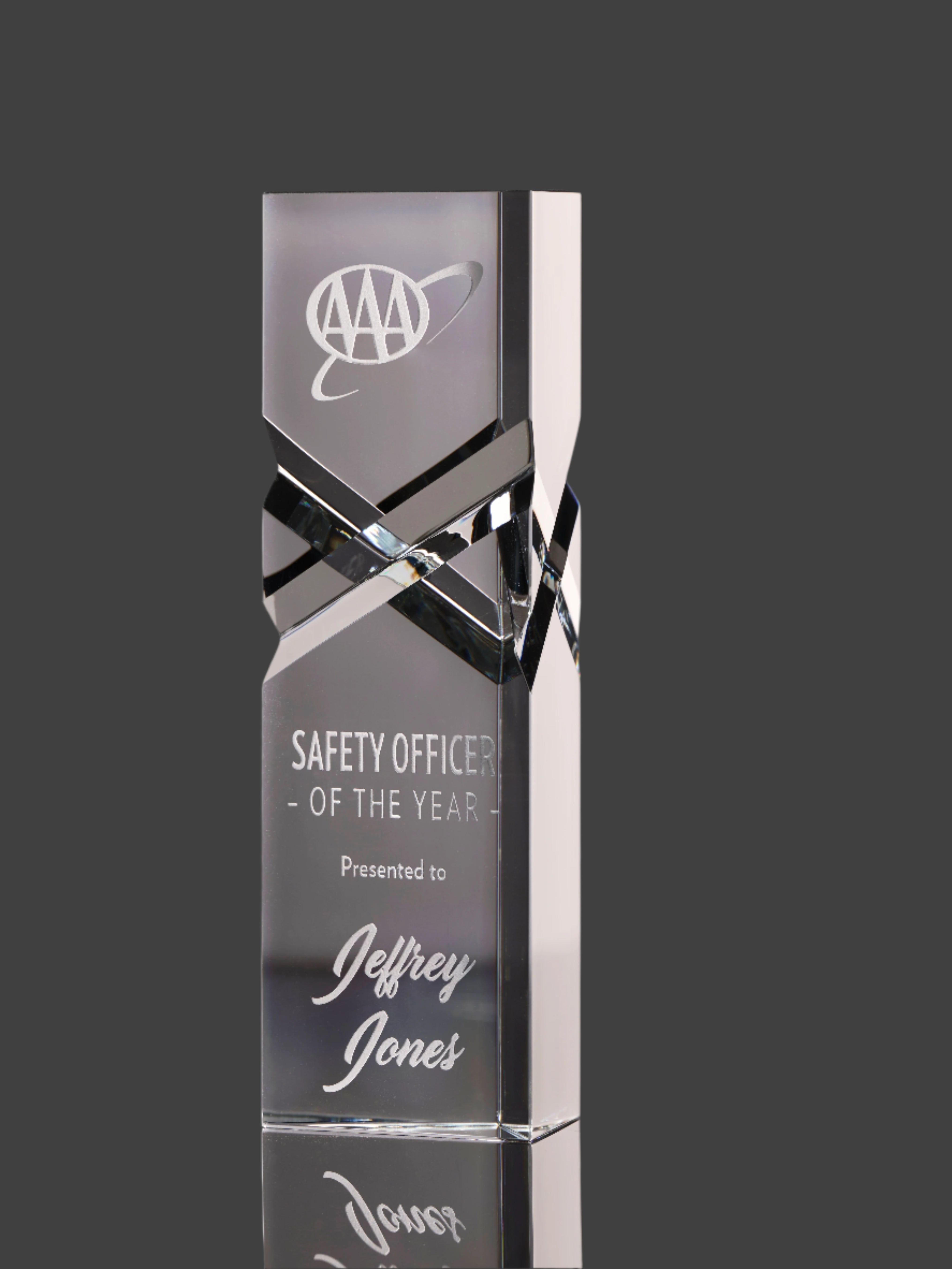 Clear Crystal Trident II Award