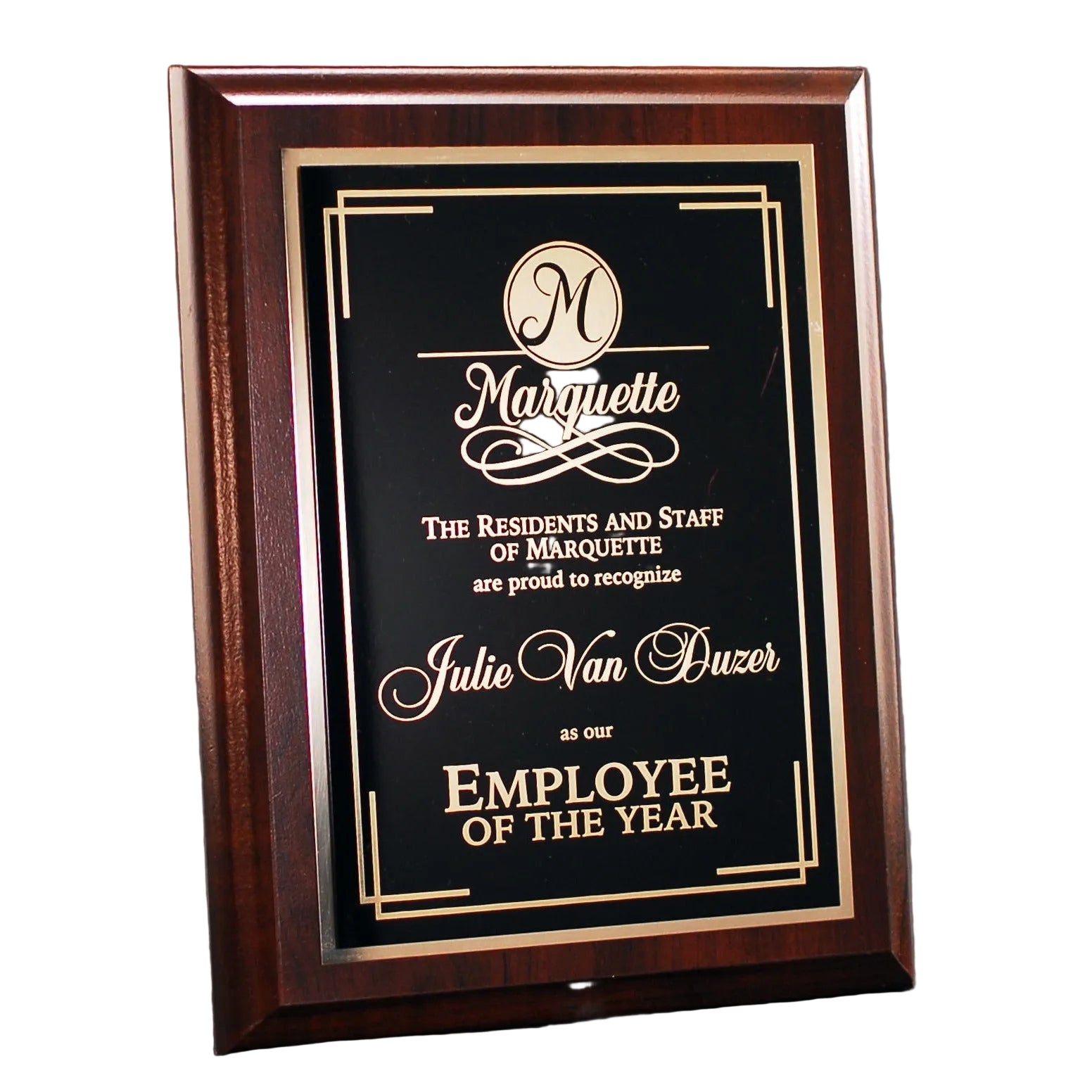Executive Walnut Plaque with Plate