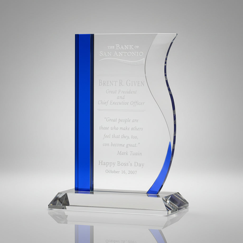 Blue Stripe Wave Crystal