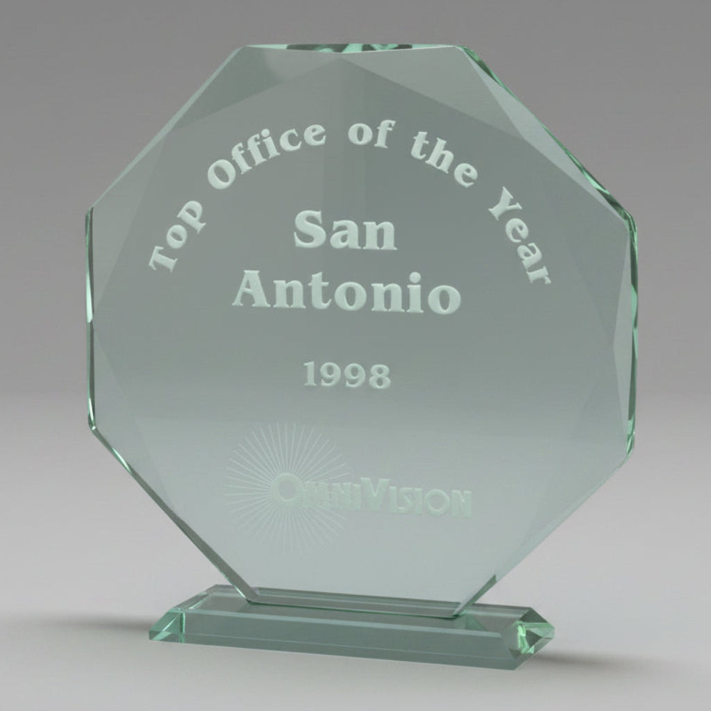 Jade Crystal Multi-Faceted Octagon