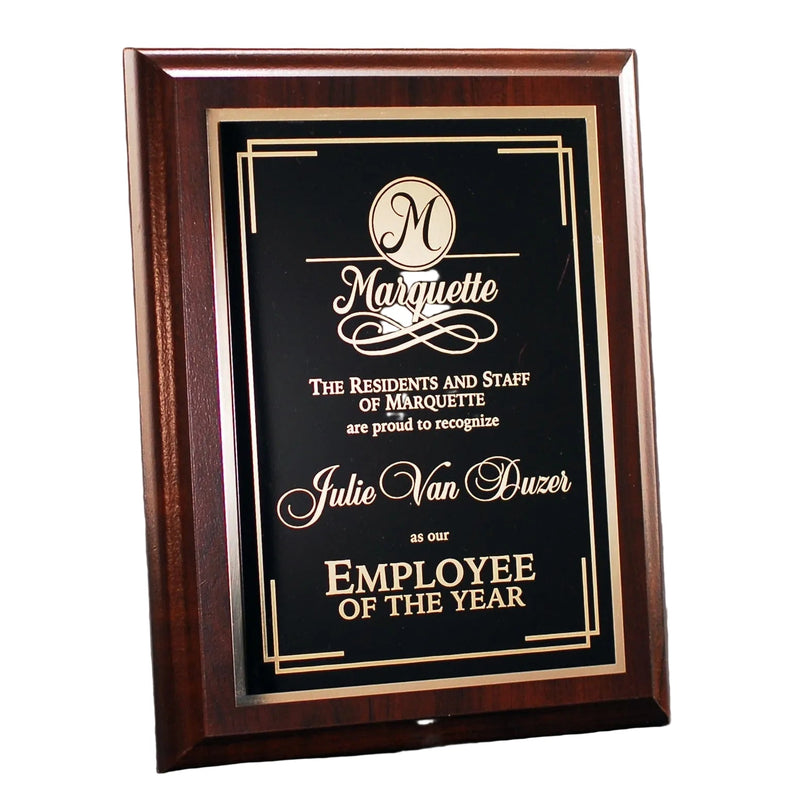Executive Walnut Plaque with Plate