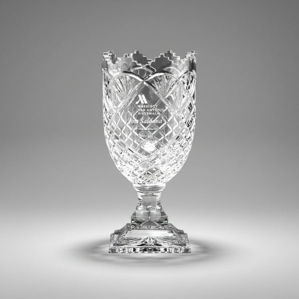 Crystal Cup with Scalloped Edge
