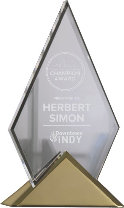 Clear Acrylic Pyramid Award with Triangle Base