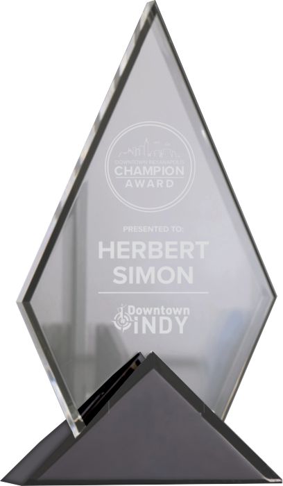 Clear Acrylic Pyramid Award with Triangle Base