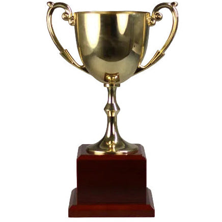 Gold Metal Cup on Rosewood Base