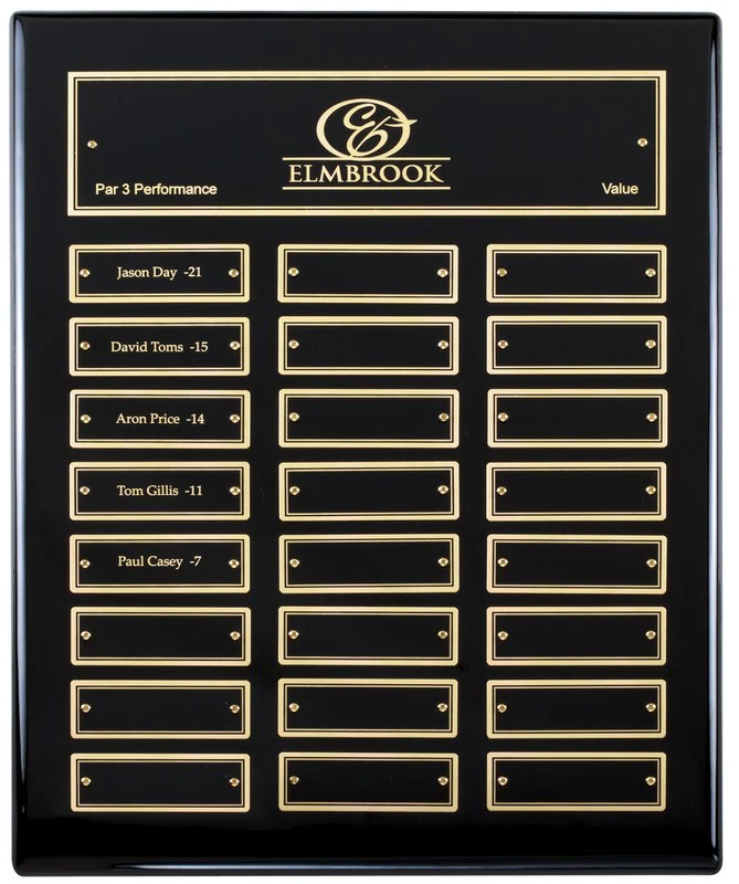 Perpetual Ebony Piano Finish Plaque