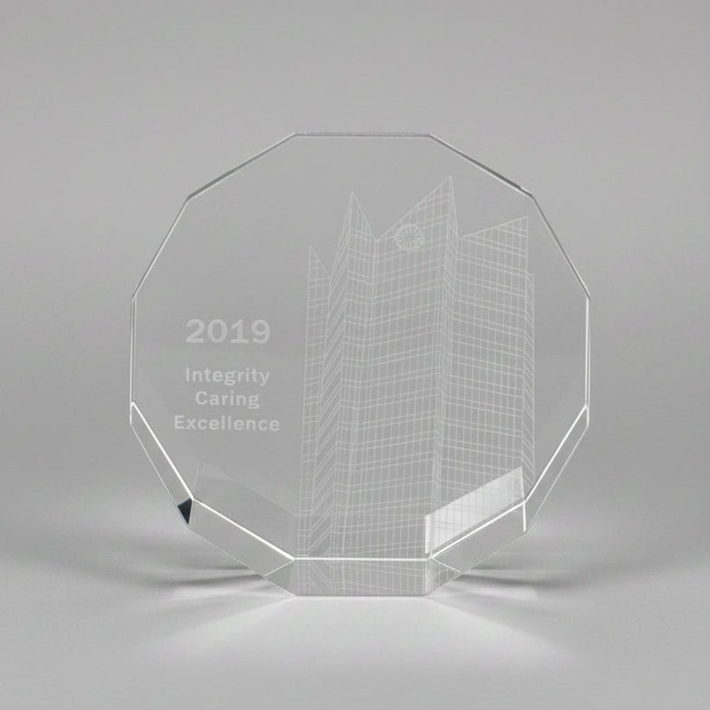 Multi-Faceted Crystal Paperweight