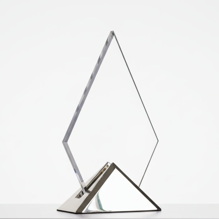 Clear Acrylic Pyramid Award with Triangle Base