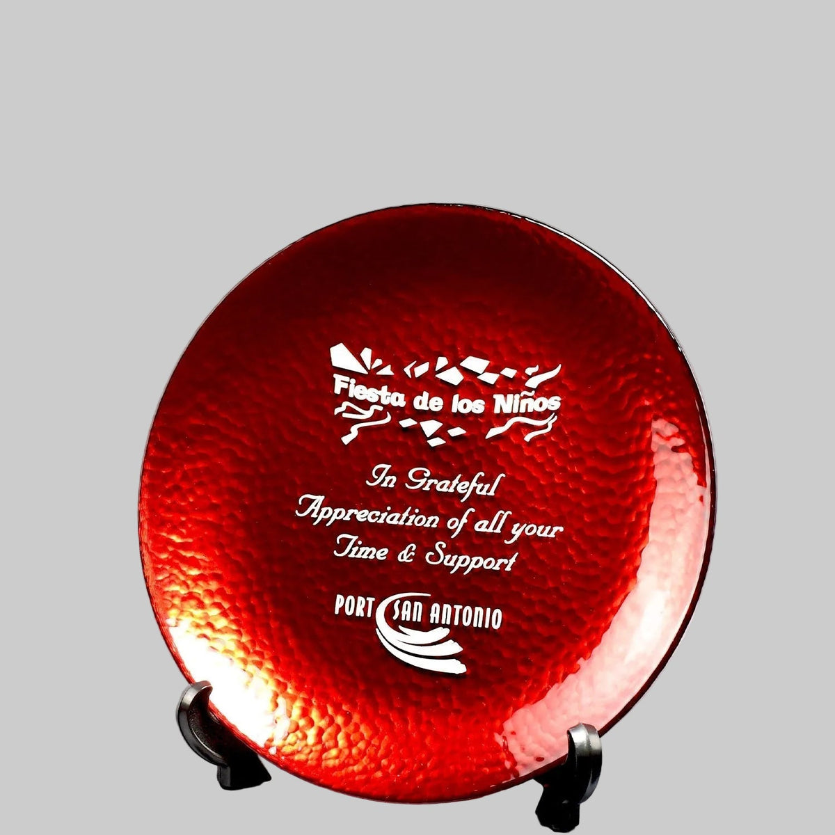 Red Art Glass Plate