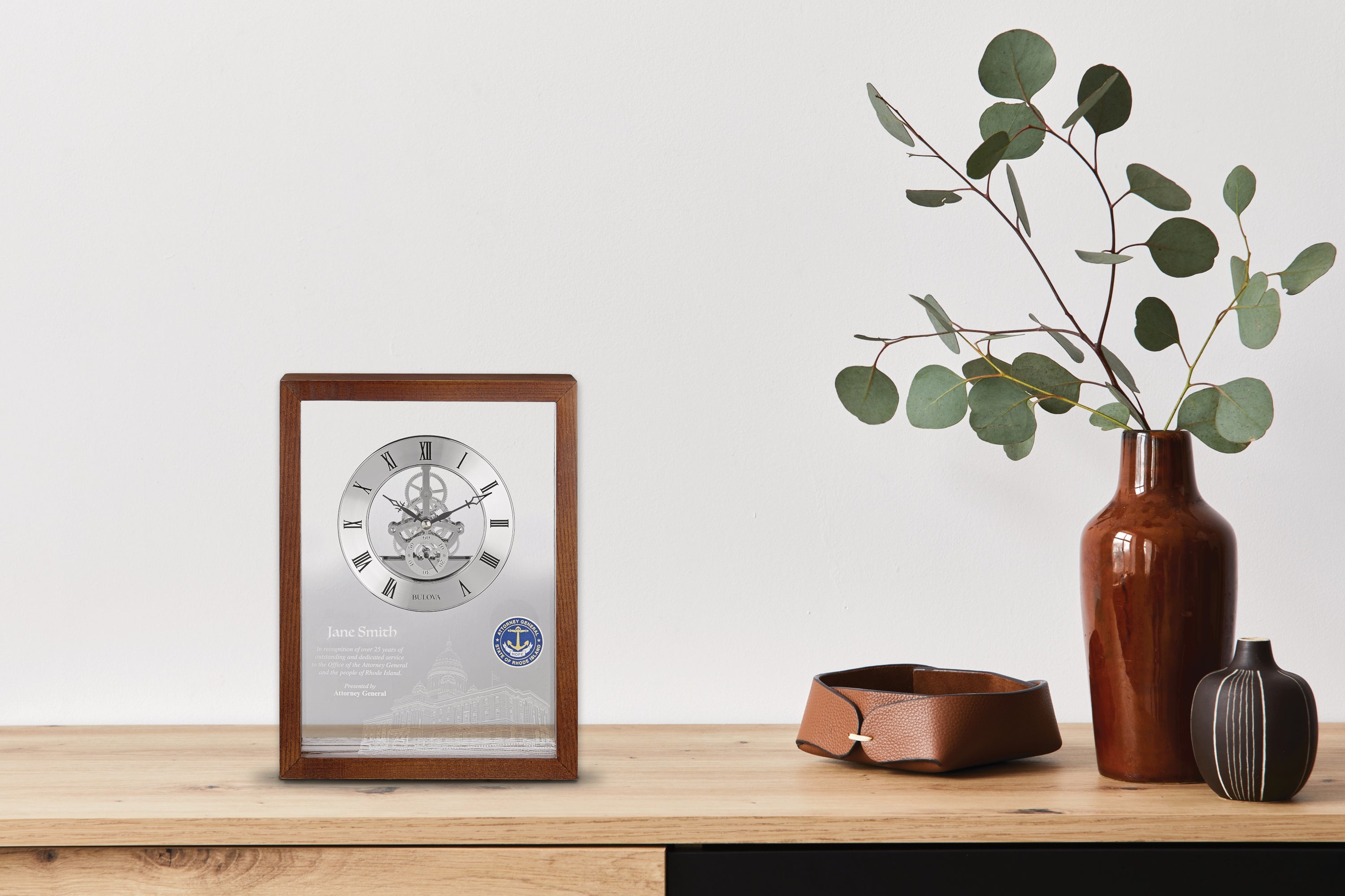 Solid Ash Hardwood Case Clock