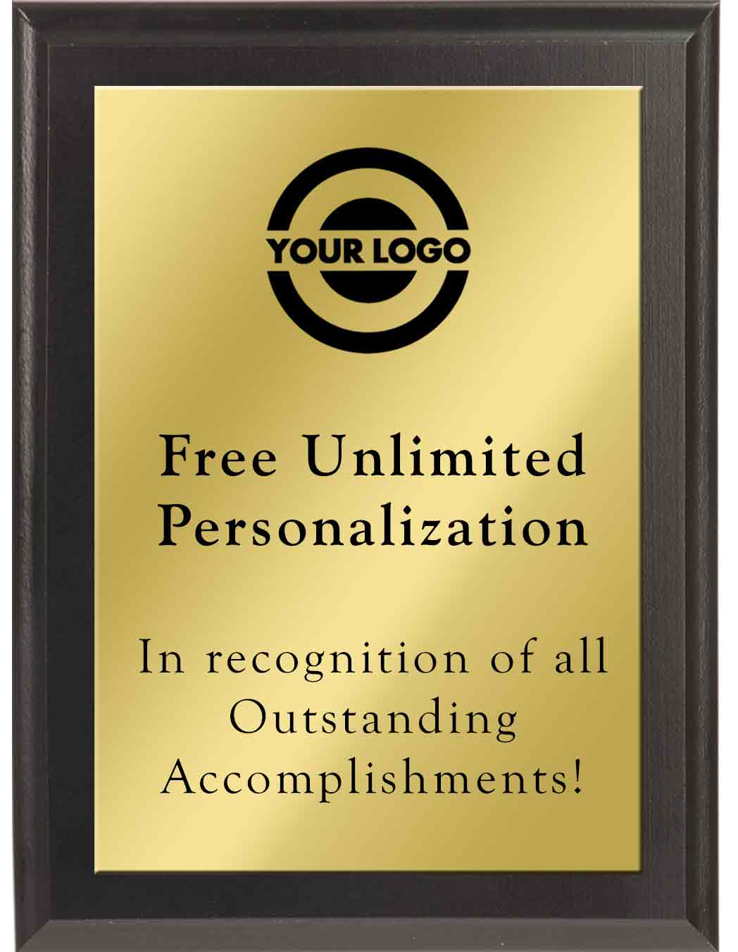 Executive Ebony Plaque with Plate