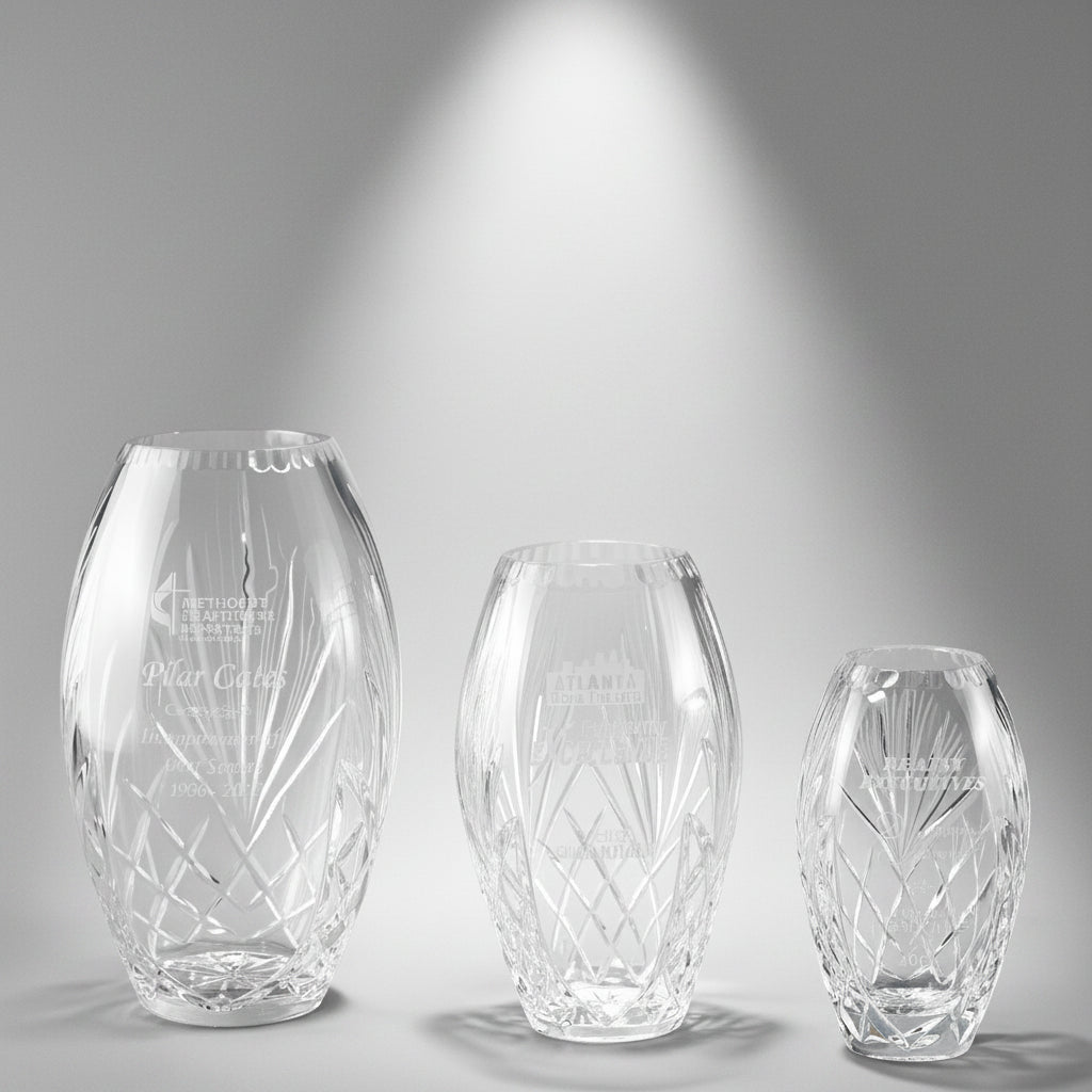 Crystal Barrel Vase