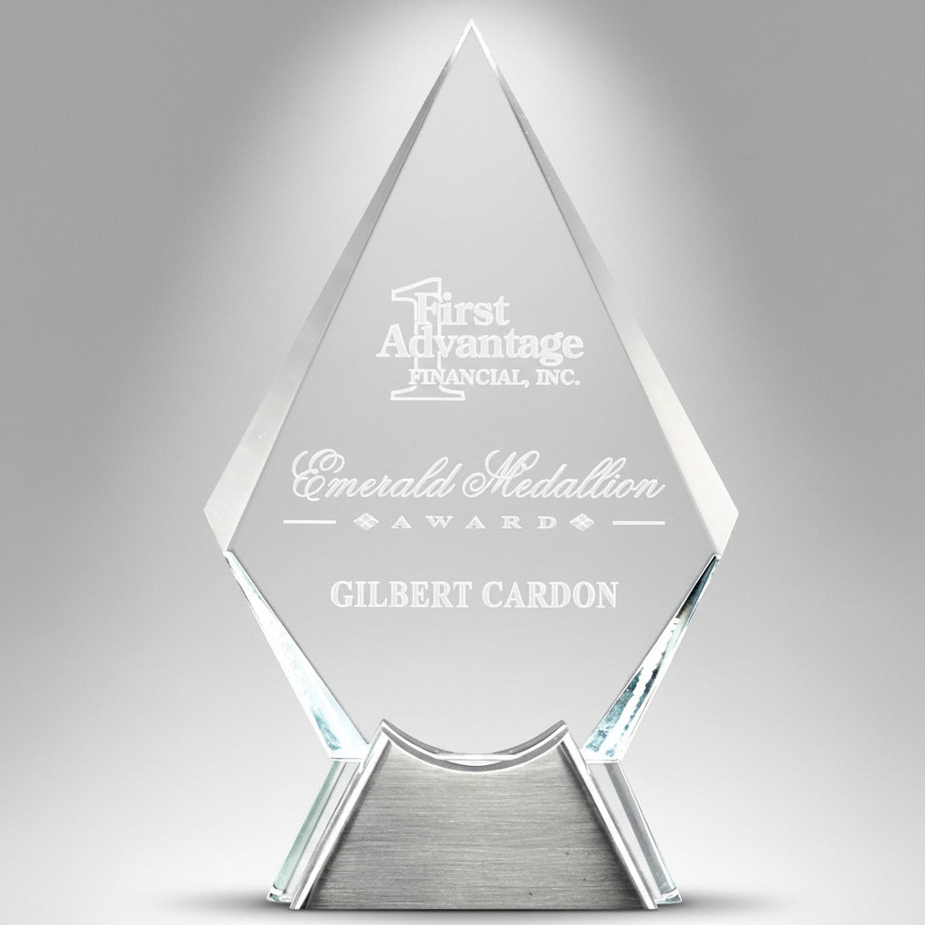 Crystal Diamond on Chrome Stand