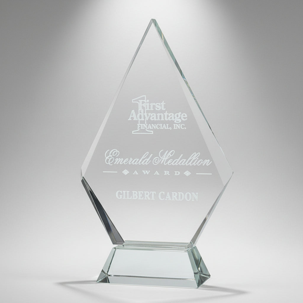Crystal Diamond on Chrome Stand