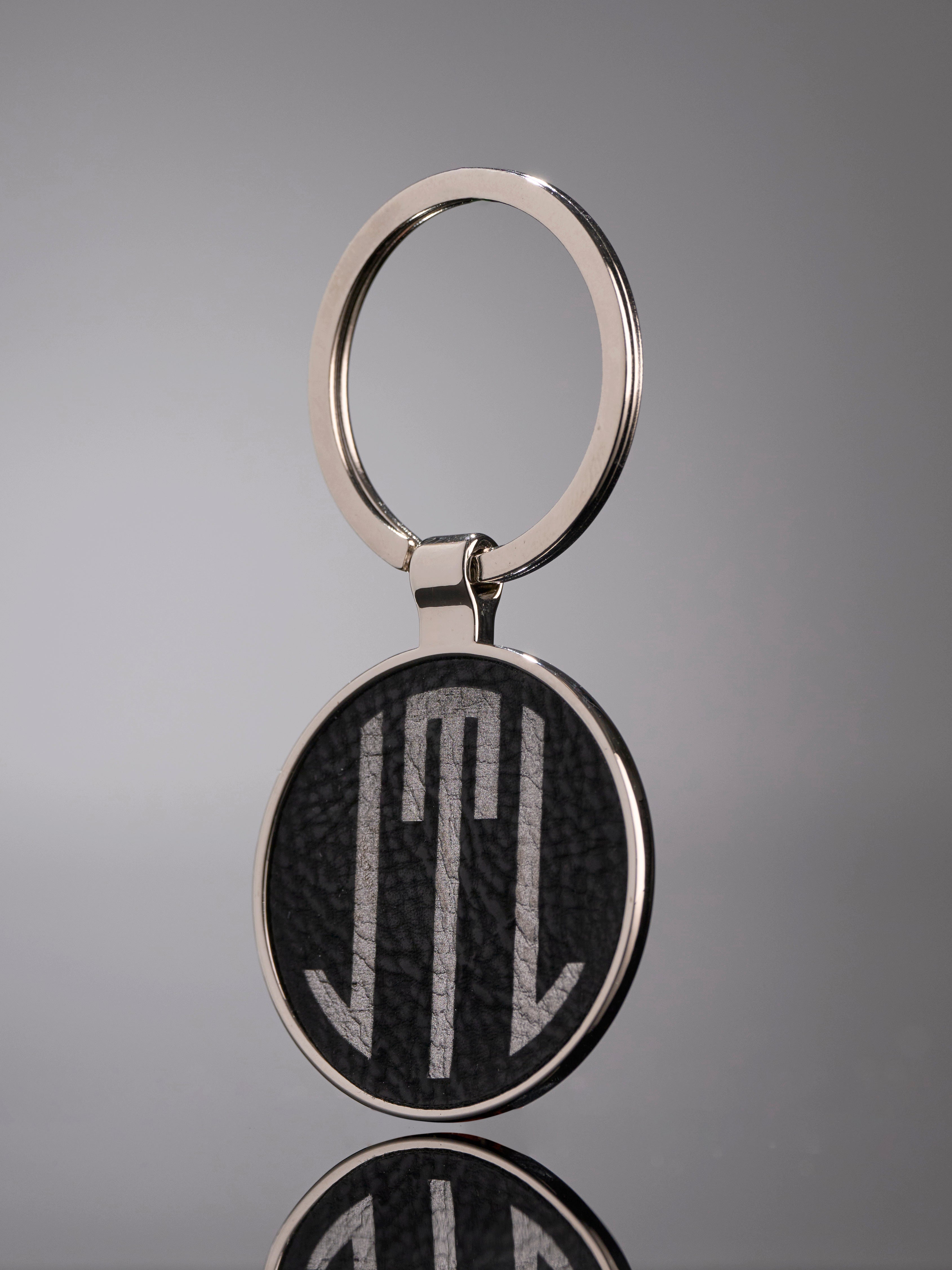 Round Leatherette Key Tag