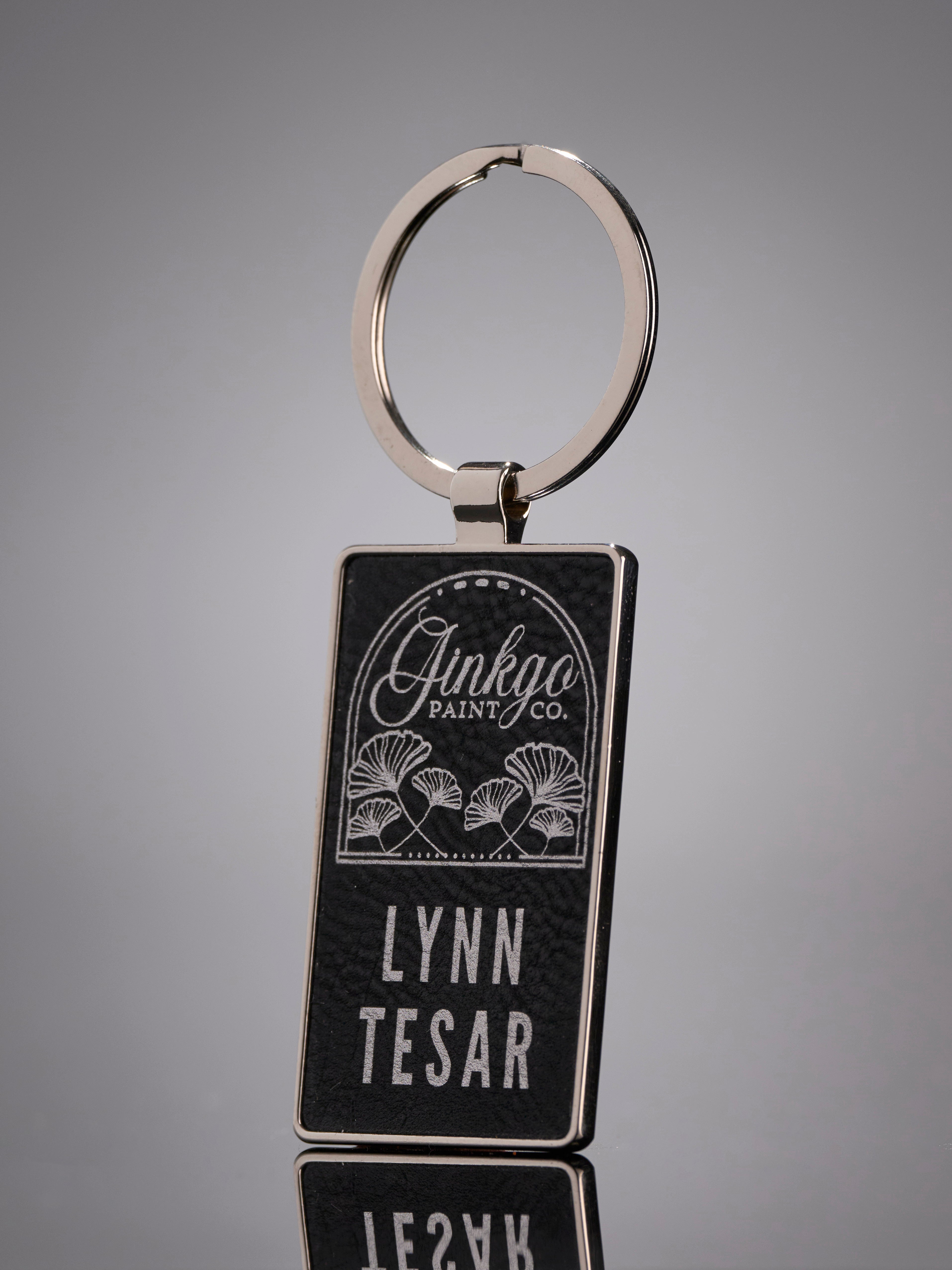 Rectangle Leatherette Key Tag