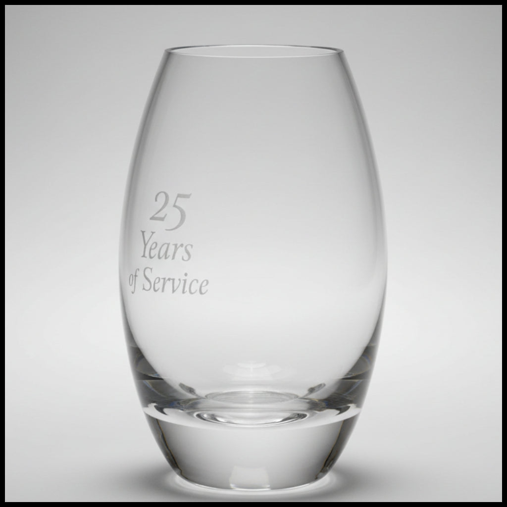 Lead Crystal Barrel Vase