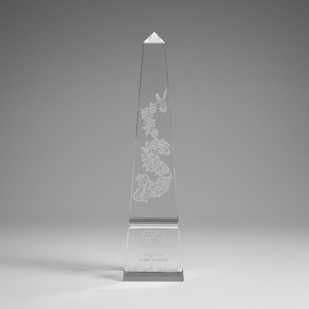 Optic Crystal Groove Obelisk