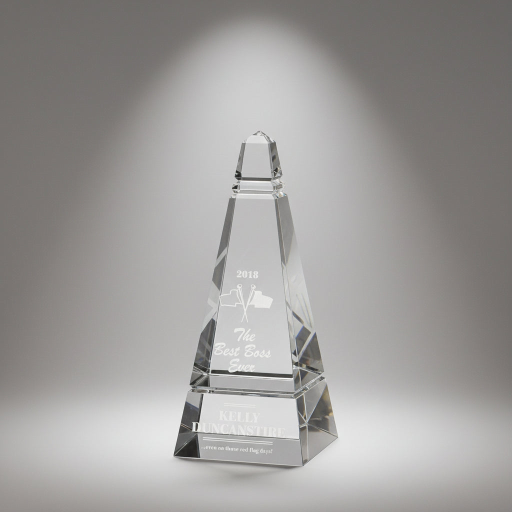 Multi-Faceted Optic Crystal Obelisk