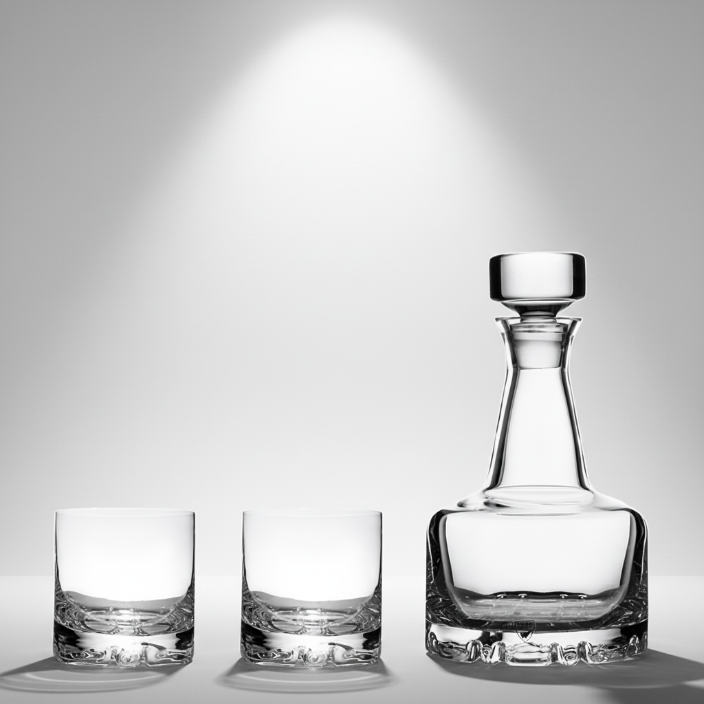 3 Piece Crystal Decanter Gift Set