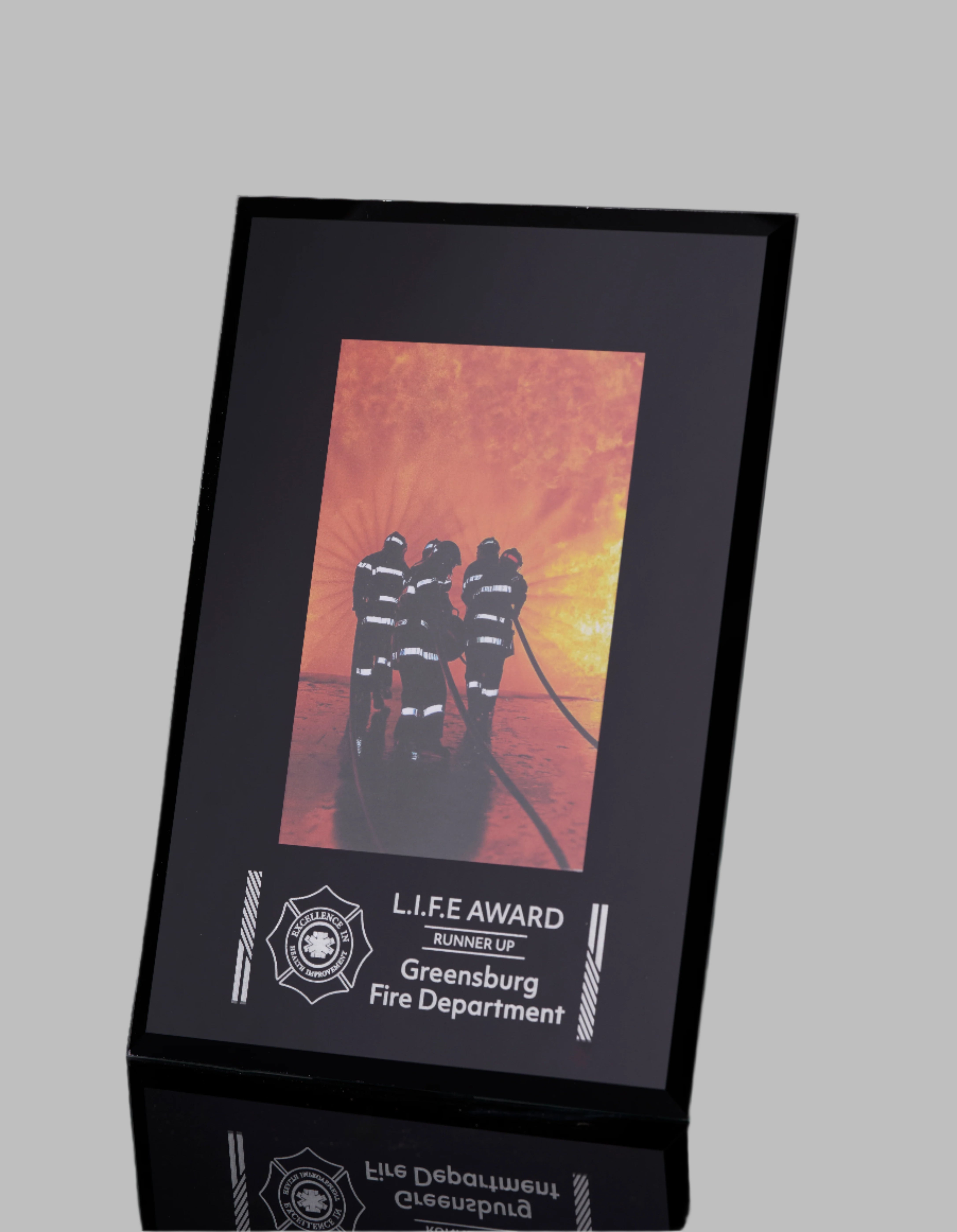 Black Glass Vertical Frame