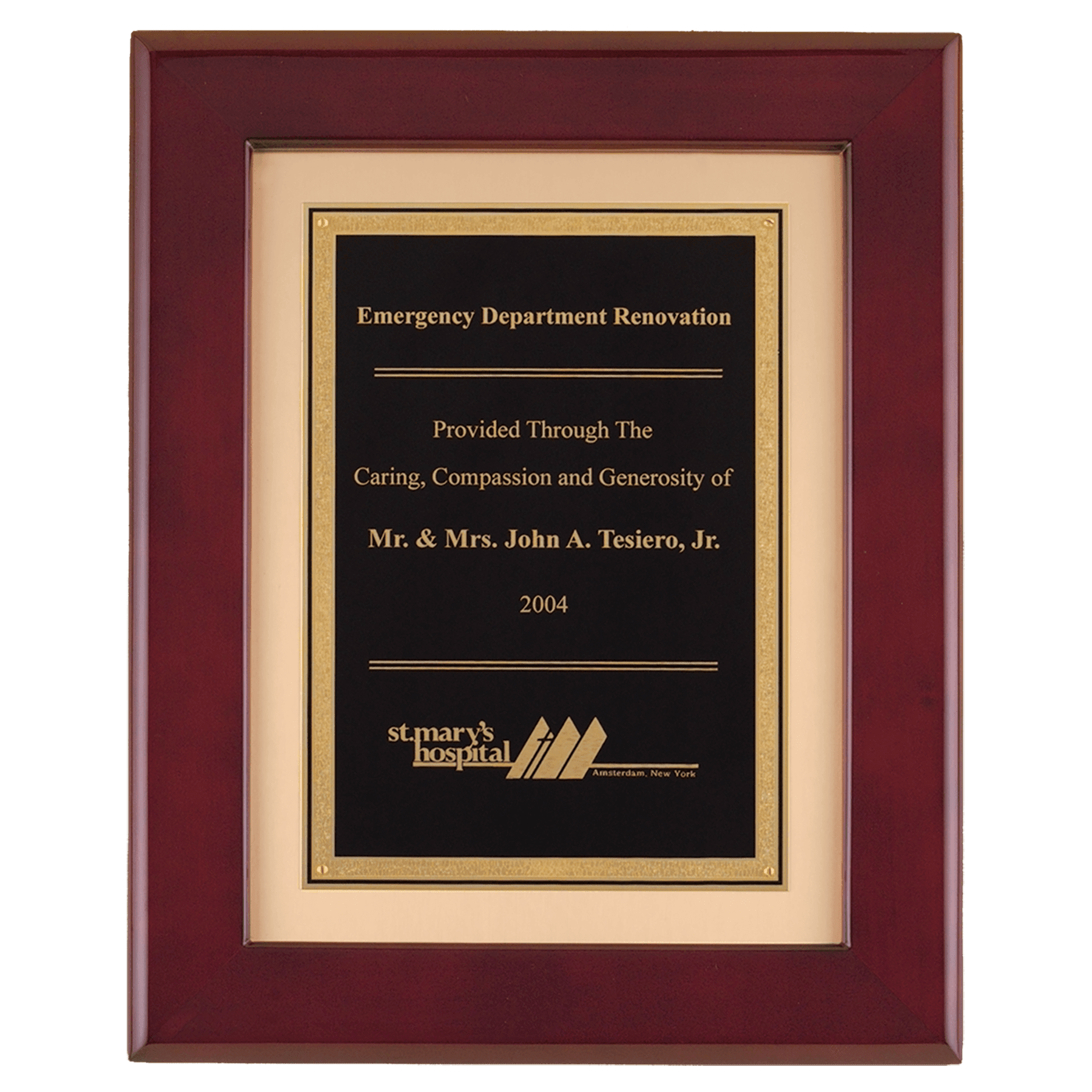 Plaque with Rosewood Piano-finish Frame