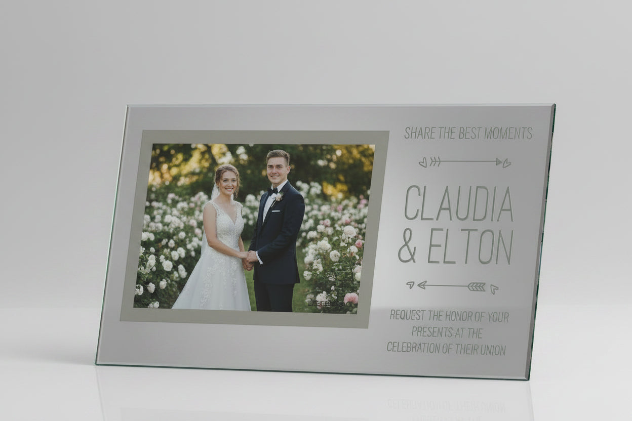Large Glass Rectangle Stand-up Photo Frame