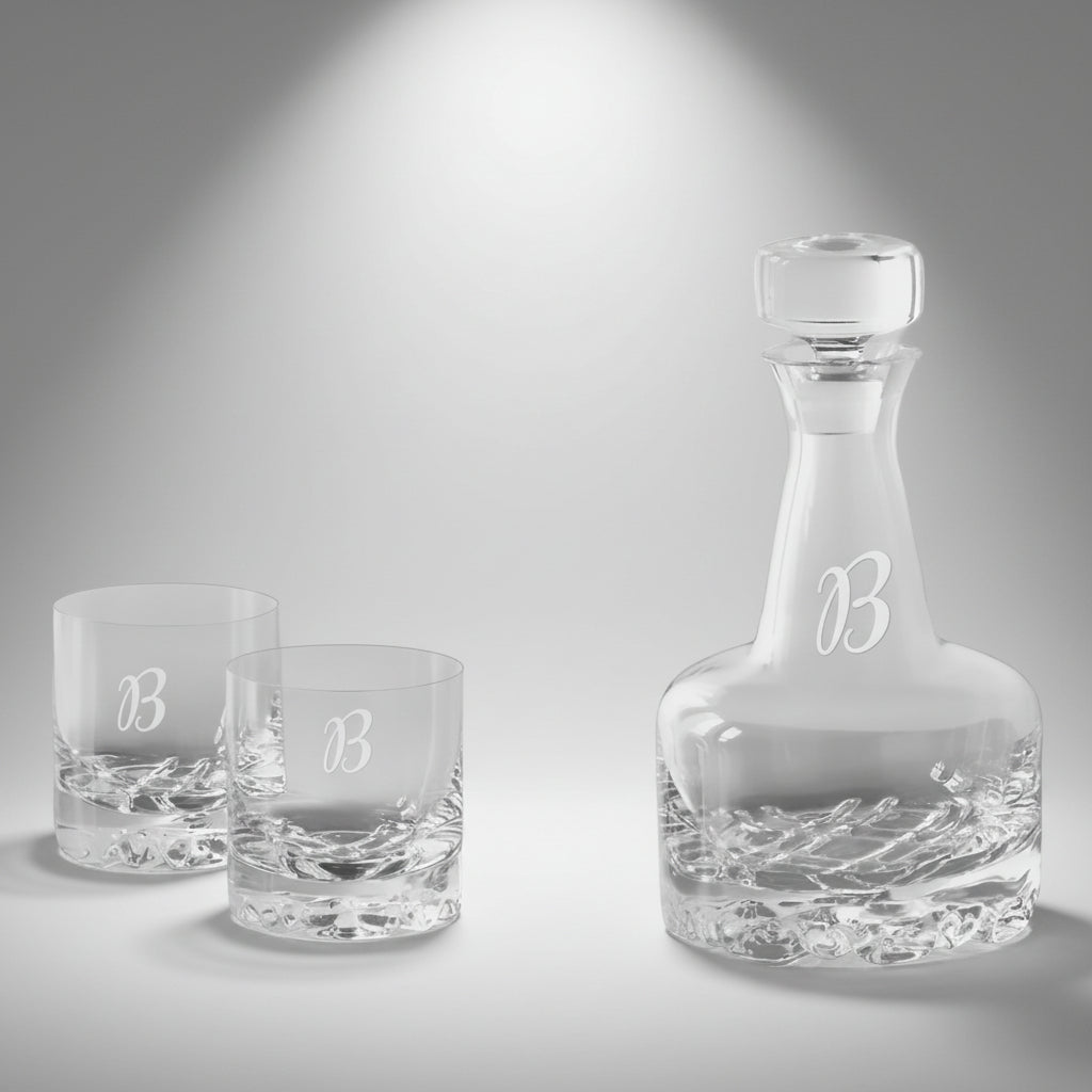 3 Piece Crystal Decanter Gift Set