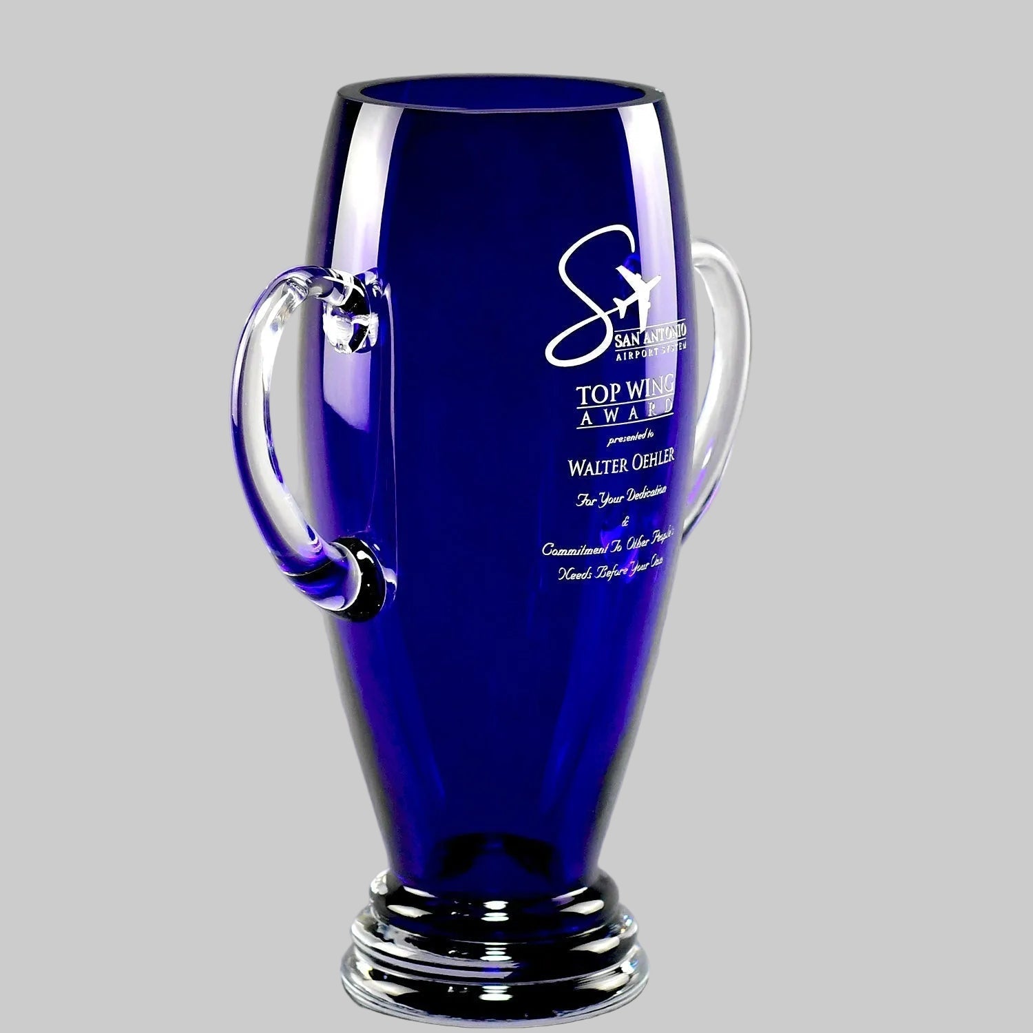 Tall Cobalt Blue Vase