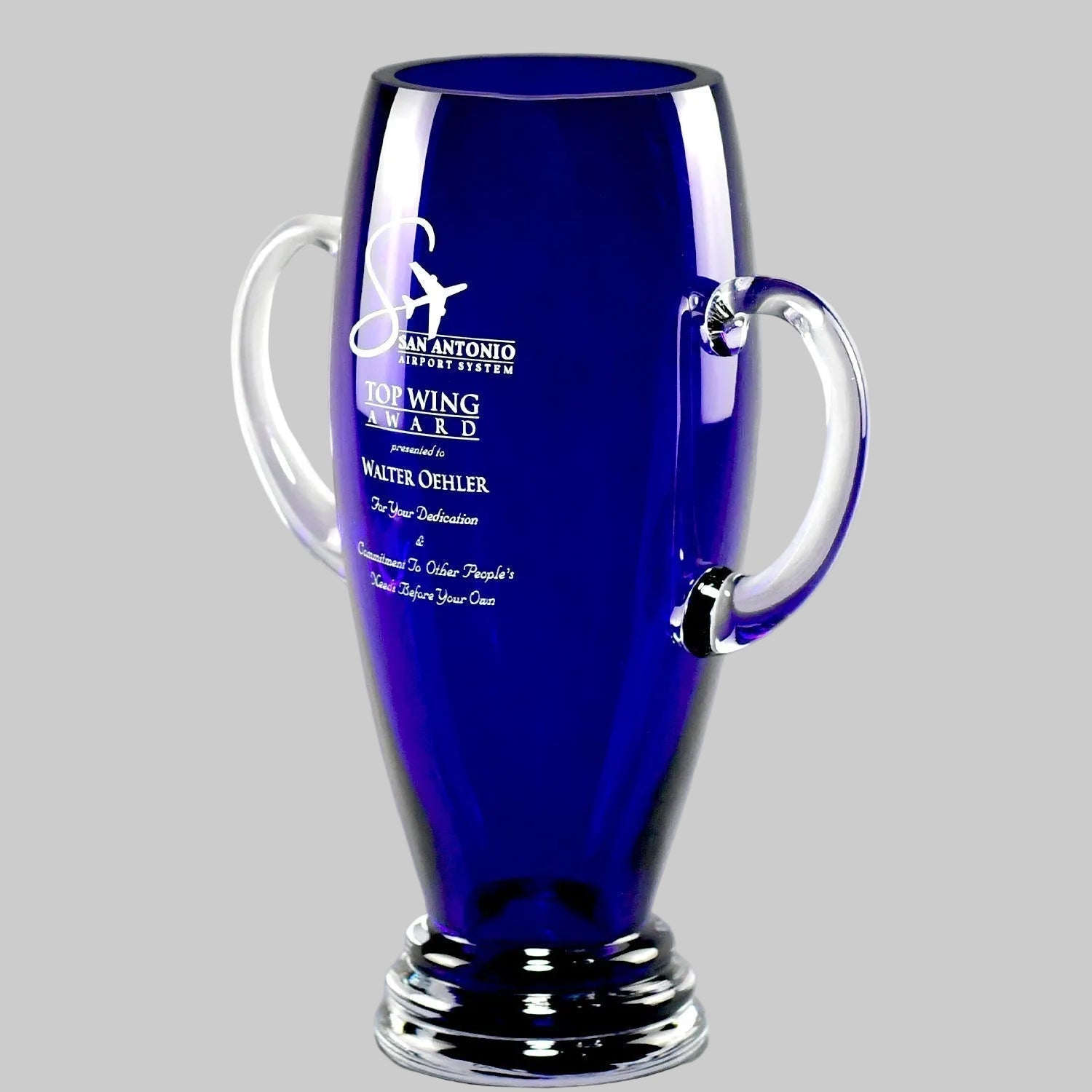 Tall Cobalt Blue Vase
