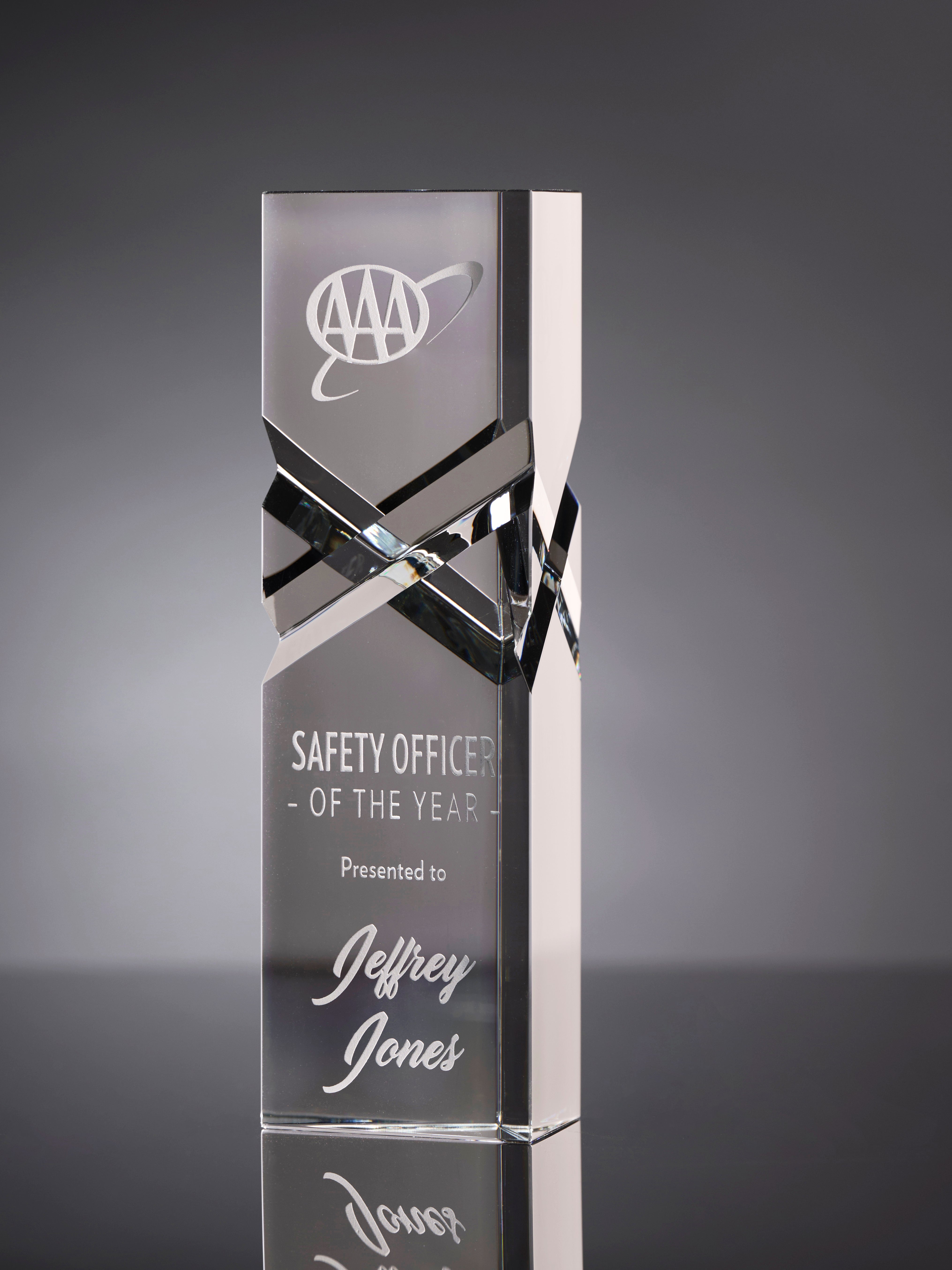Spectra Color Crystal Trident Award