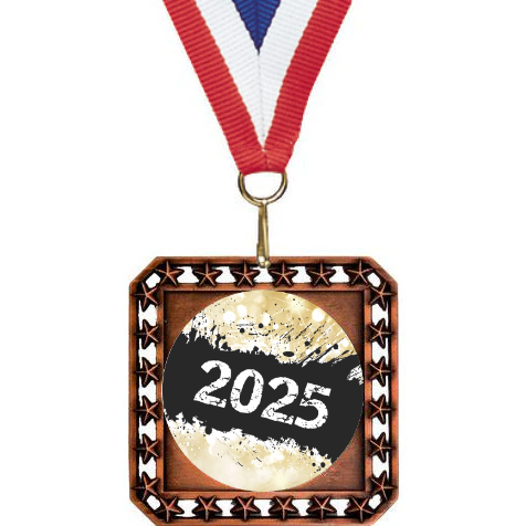 Exclusive Square Medal with Round Insert
