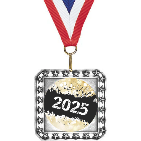 Exclusive Square Medal with Round Insert