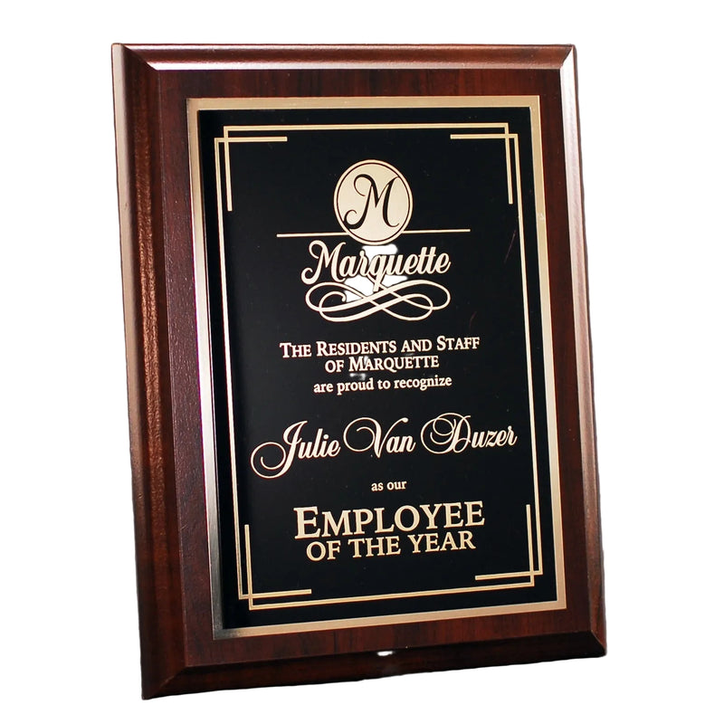 Executive Walnut Plaque with Plate