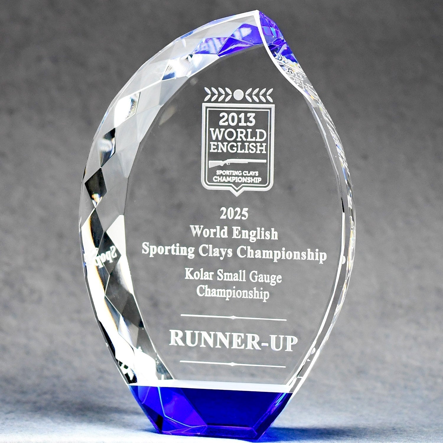 WESTꓸ / AWARD Multi-Faceted Crystal Flame with Blue Base